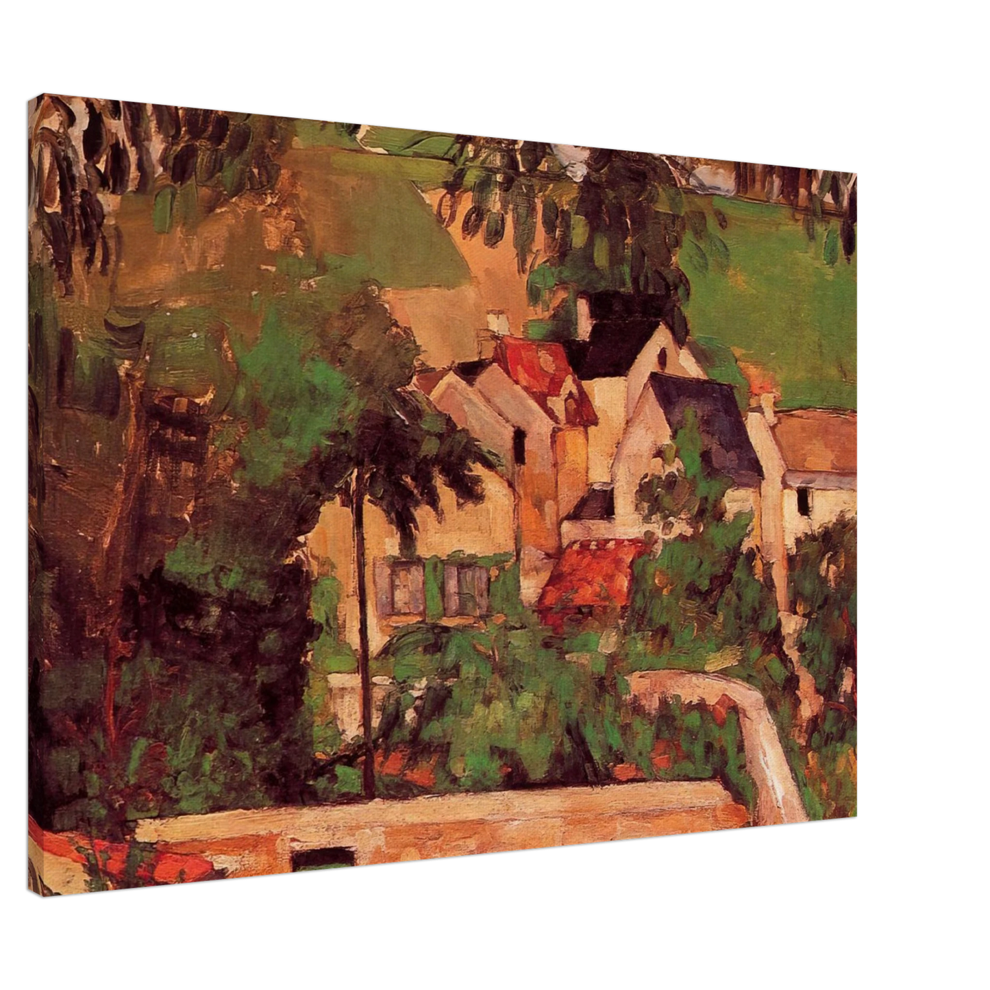 Paul Cezanne - Etude - Paysage a Auvers Canvas - 20x30 cm / 8x12 inches-canvas