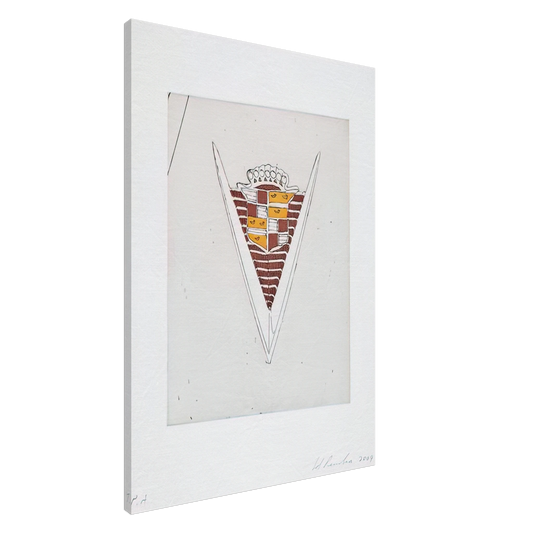 Edward Ruscha - CADILLAC MOTOR CITY SERIES 2009 Canvas - 20x30 cm / 8x12 inches-canvas