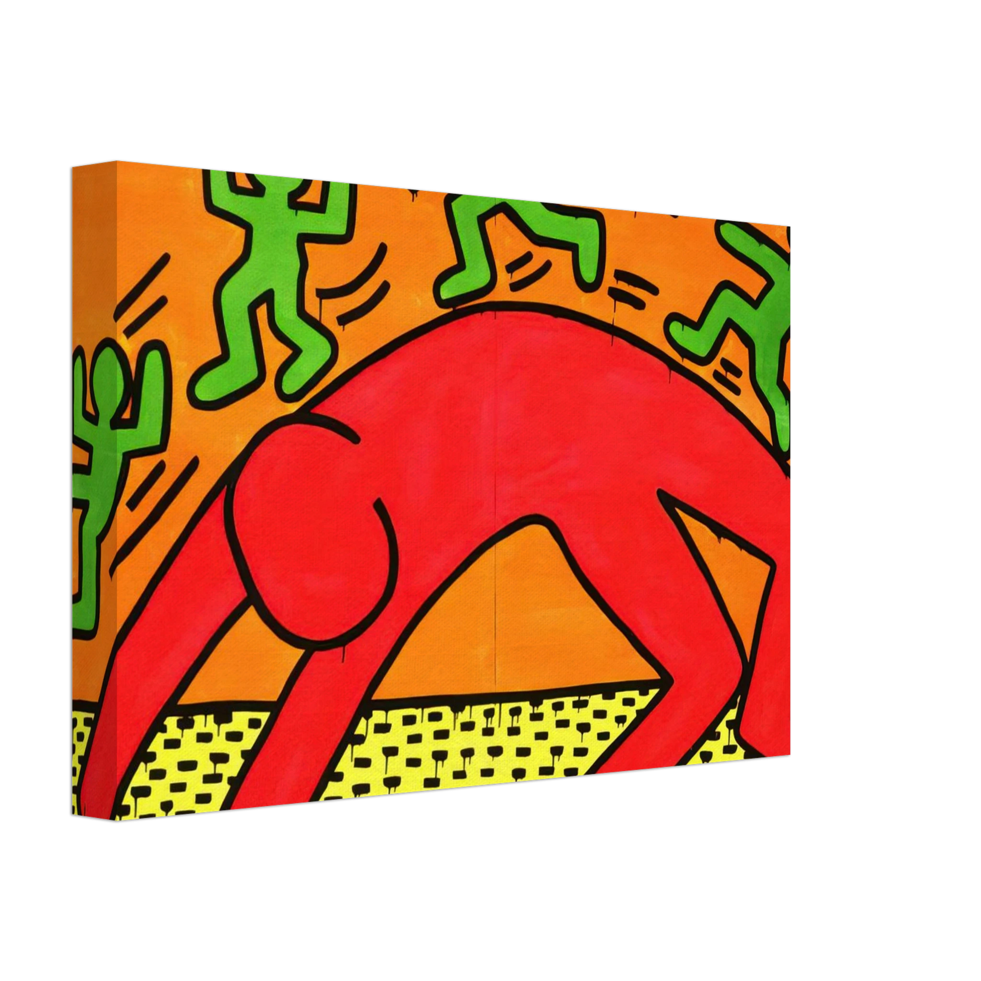 Keith Haring - UNTITLED 1982 2 Canvas - 40x60 cm / 16x24 inches-canvas