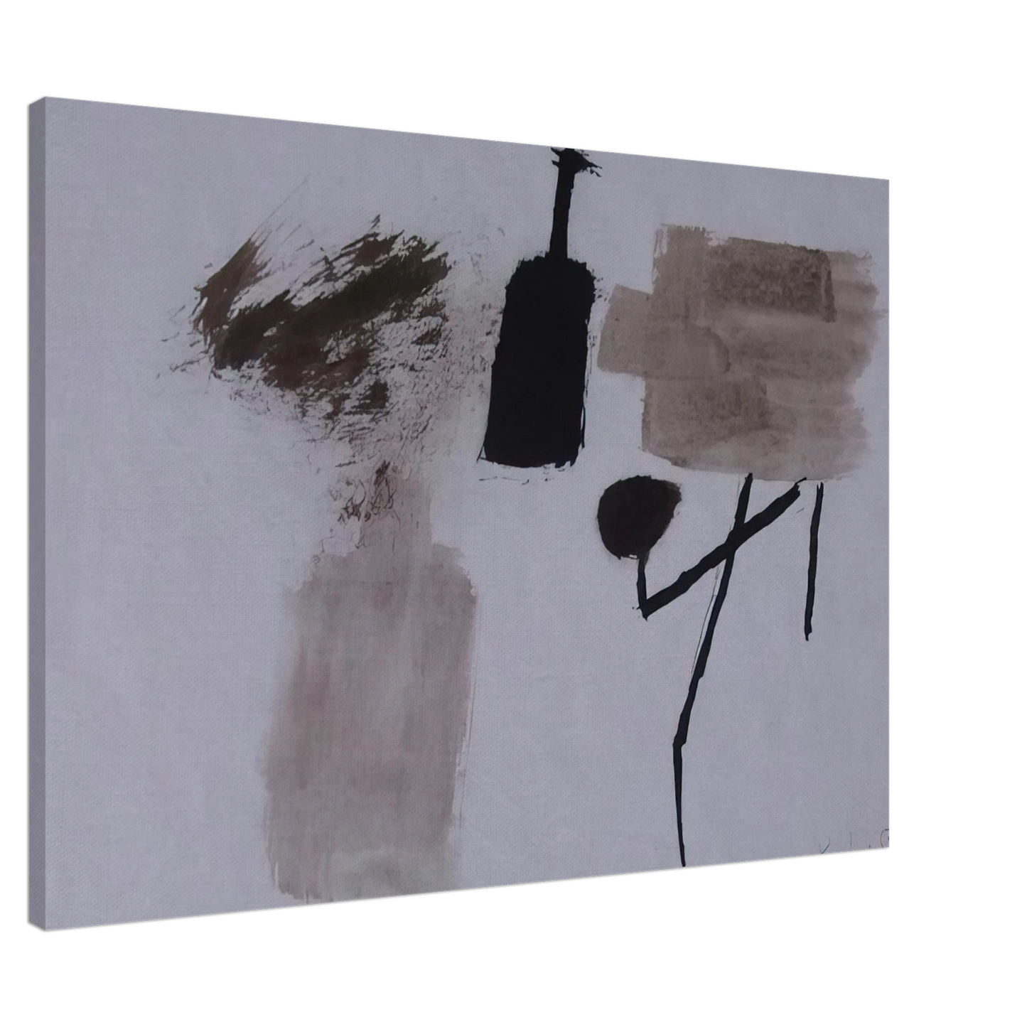 Julius Bissier - 8.7.58 Canvas - 20x30 cm / 8x12 inches-canvas