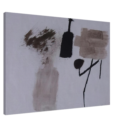 Julius Bissier - 8.7.58 Canvas - 20x30 cm / 8x12 inches-canvas