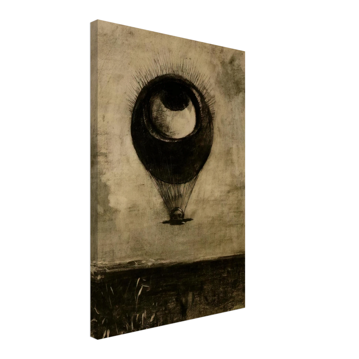 Odilon Redon - EYE BALLOON 1898 Canvas - 70x100 cm / 28x40 inches-canvas