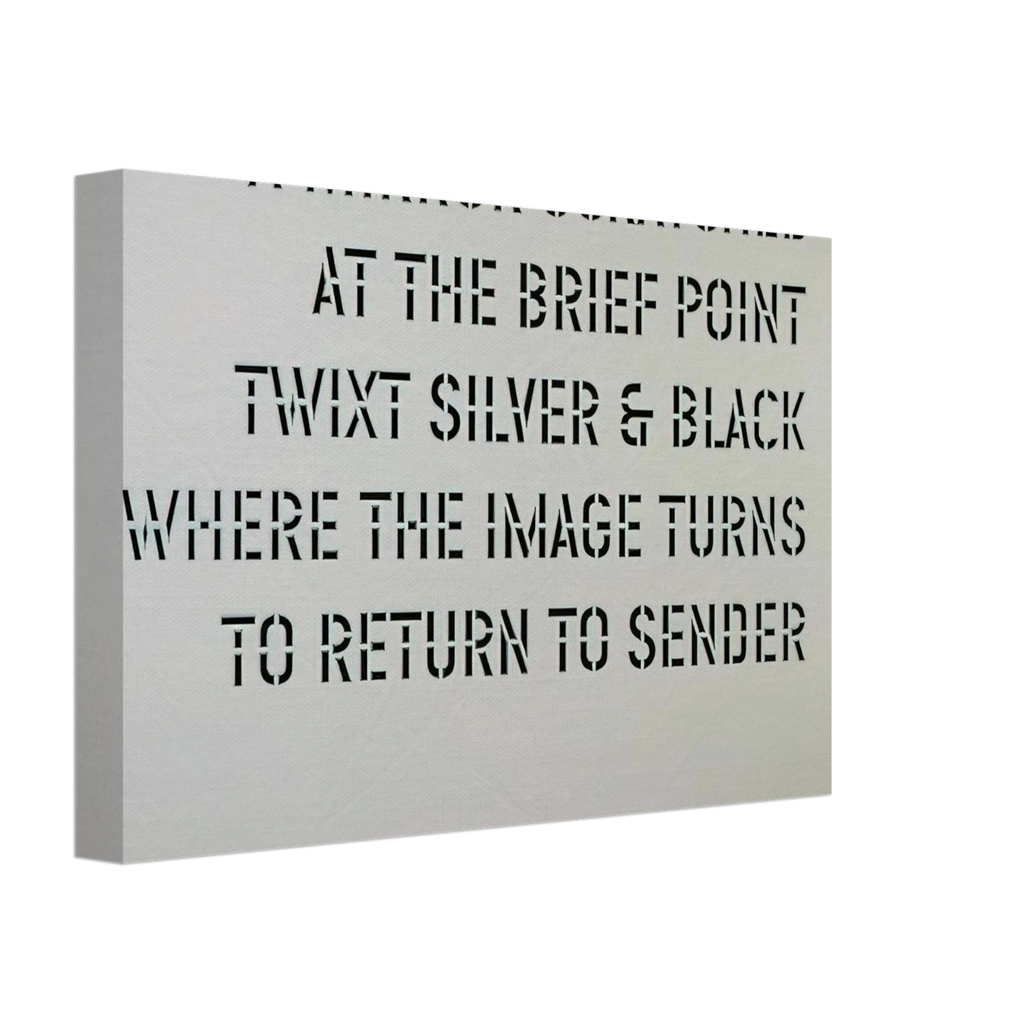 Lawrence Weiner - A Mirror Scratched... - 2004 Canvas - 70x100 cm / 28x40 inches-canvas