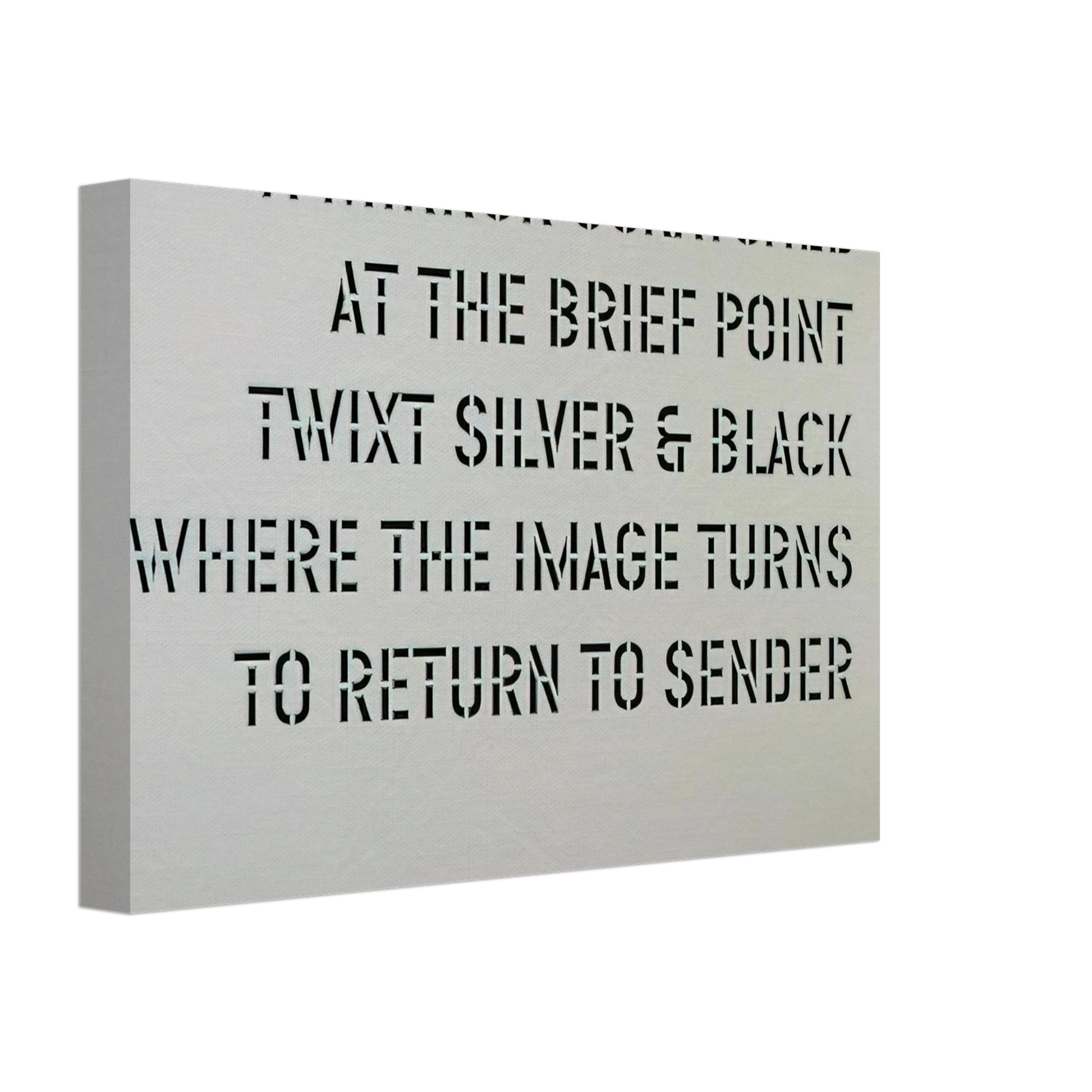 Lawrence Weiner - A Mirror Scratched... - 2004 Canvas - 70x100 cm / 28x40 inches-canvas