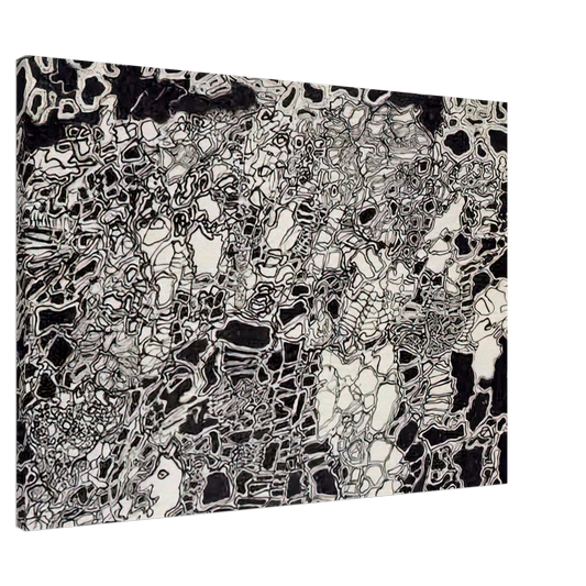 Jean Dubuffet - BRIGHT METEOR Canvas - 20x30 cm / 8x12 inches-canvas