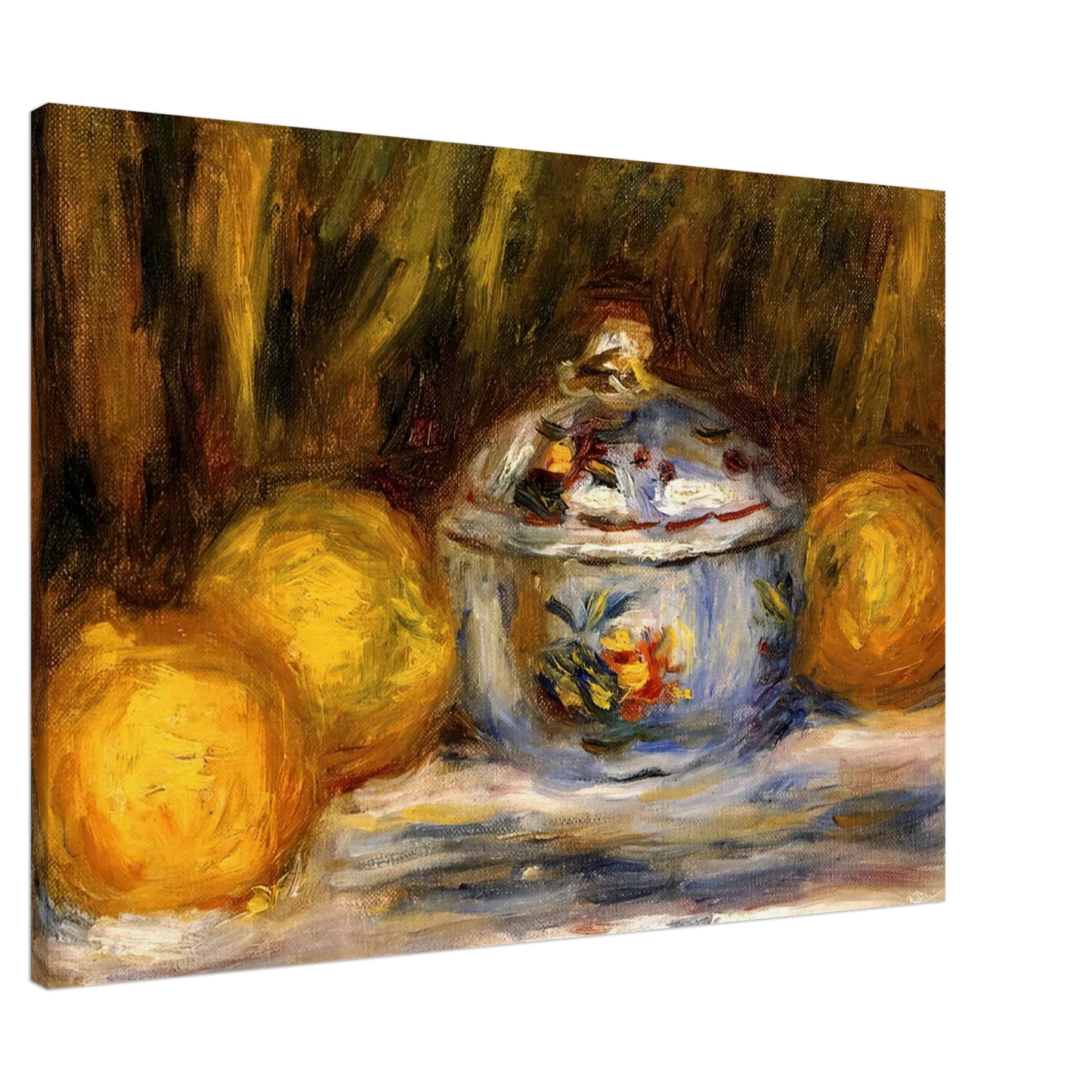Pierre-Auguste Renoir - Sugar Bowl and Lemons Canvas - 20x30 cm / 8x12 inches-canvas