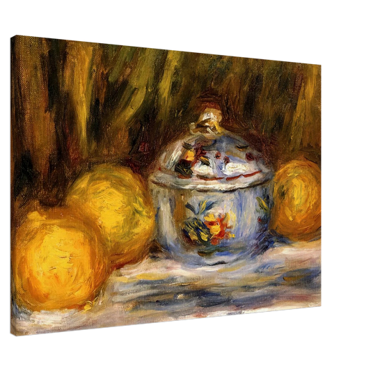 Pierre-Auguste Renoir - Sugar Bowl and Lemons Canvas - 20x30 cm / 8x12 inches-canvas