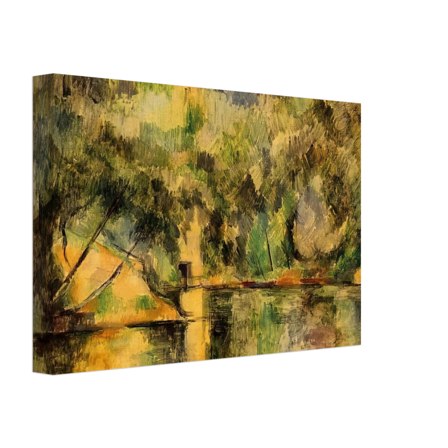 Paul Cezanne - Reflections in the Water Canvas - 70x100 cm / 28x40 inches-canvas