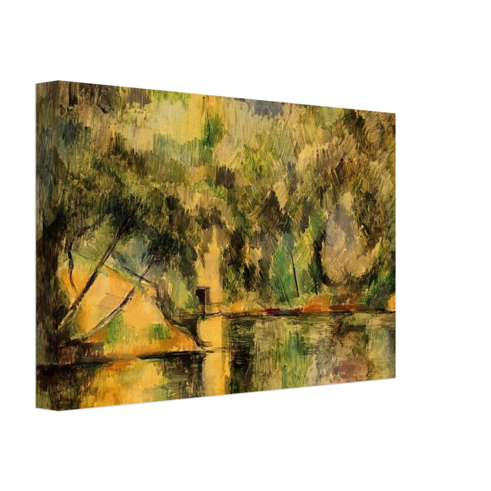 Paul Cezanne - Reflections in the Water Canvas - 70x100 cm / 28x40 inches-canvas