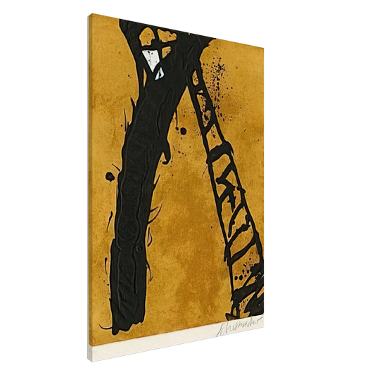 Emil Schumacher - 211990 - 1990 Canvas - 20x30 cm / 8x12 inches-canvas