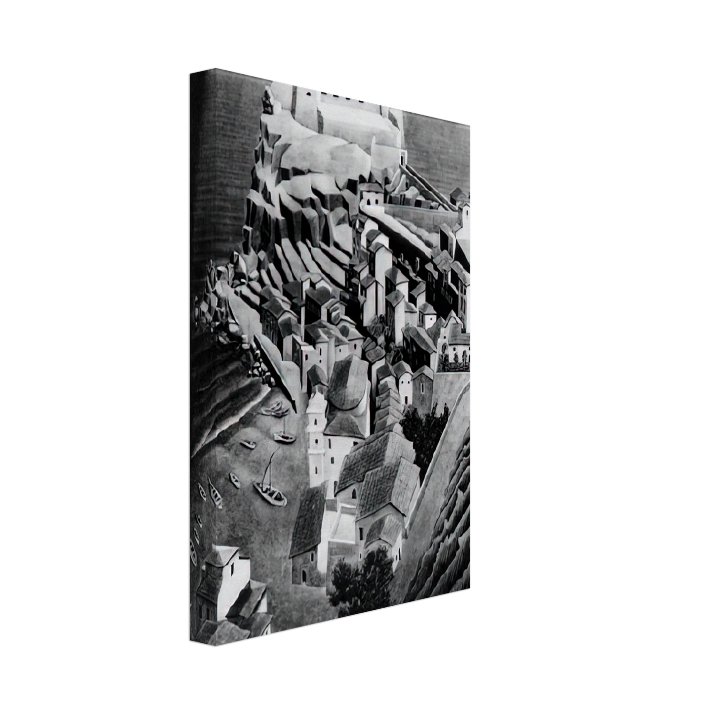 MC Escher - SCILLA CALABRIA JANUARY 1931 1931 Canvas - 70x100 cm / 28x40 inches-canvas