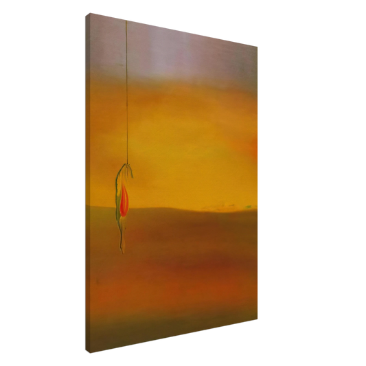 Salvador Dali - FRIED EGG ON THE PLATE WITHOUT THE PLATE 1932 Canvas - 20x30 cm / 8x12 inches-canvas