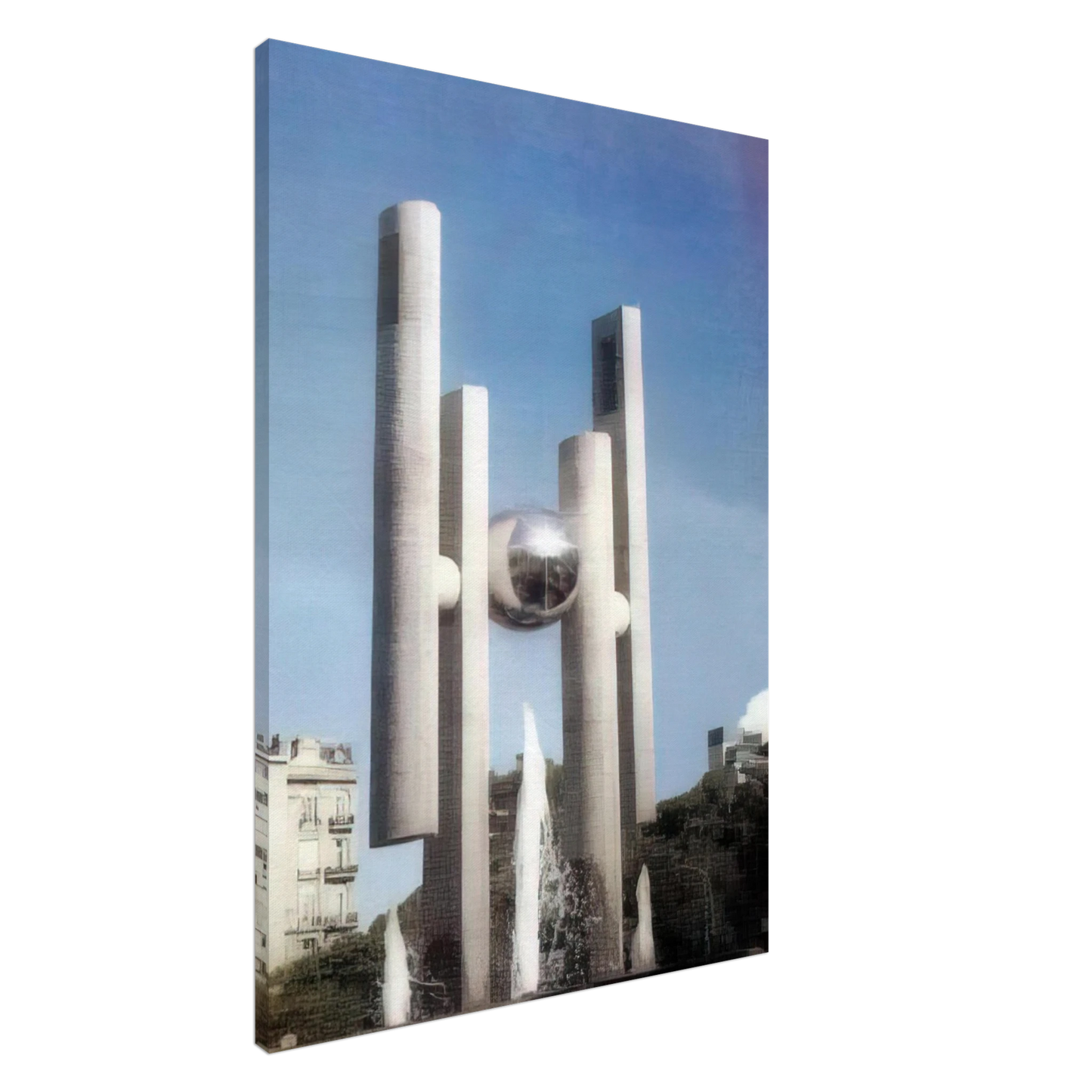 Gyula Kosice - Homage to Democracy - 2000 Canvas - 20x30 cm / 8x12 inches-canvas