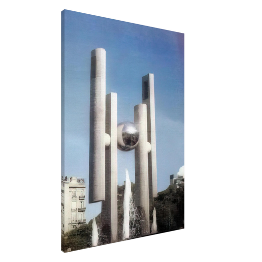 Gyula Kosice - Homage to Democracy - 2000 Canvas - 20x30 cm / 8x12 inches-canvas