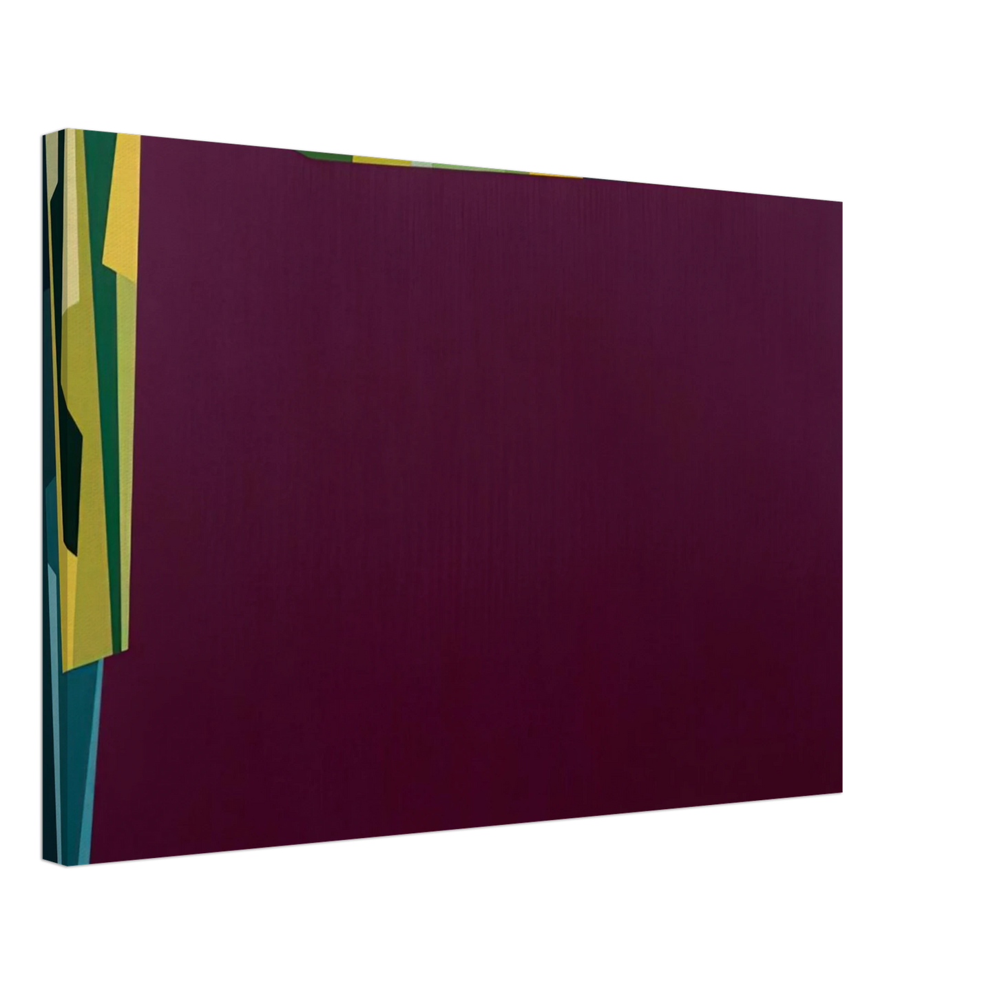 Karl Benjamin - Interlocking Forms Big Magenta With Green - 1959 Canvas - 70x100 cm / 28x40 inches-canvas