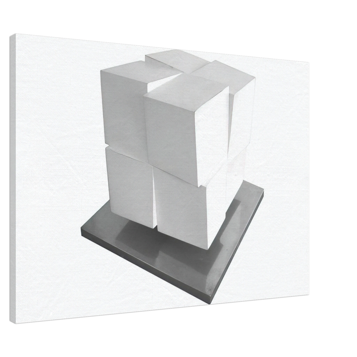 Jeremy Moon - Split Cube - 1962 Canvas - 20x30 cm / 8x12 inches-canvas