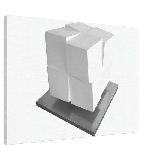 Jeremy Moon - Split Cube - 1962 Canvas - 20x30 cm / 8x12 inches-canvas