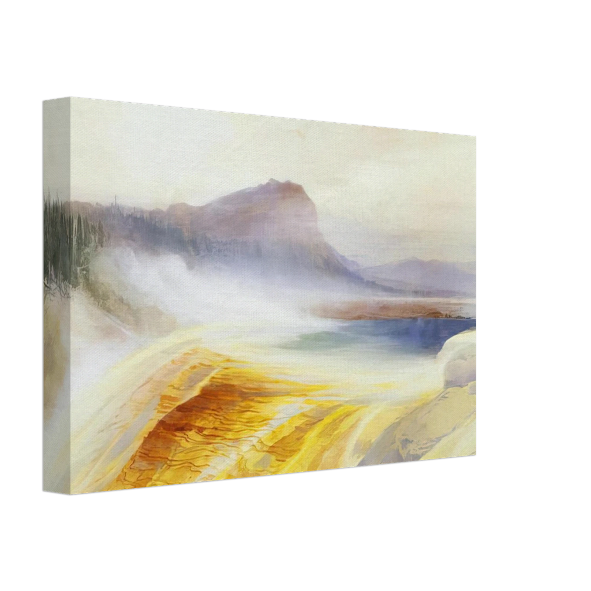 Thomas Moran - Great Blue Spring of the Lower Geyser Basin Canvas - 40x60 cm / 16x24 inches-canvas