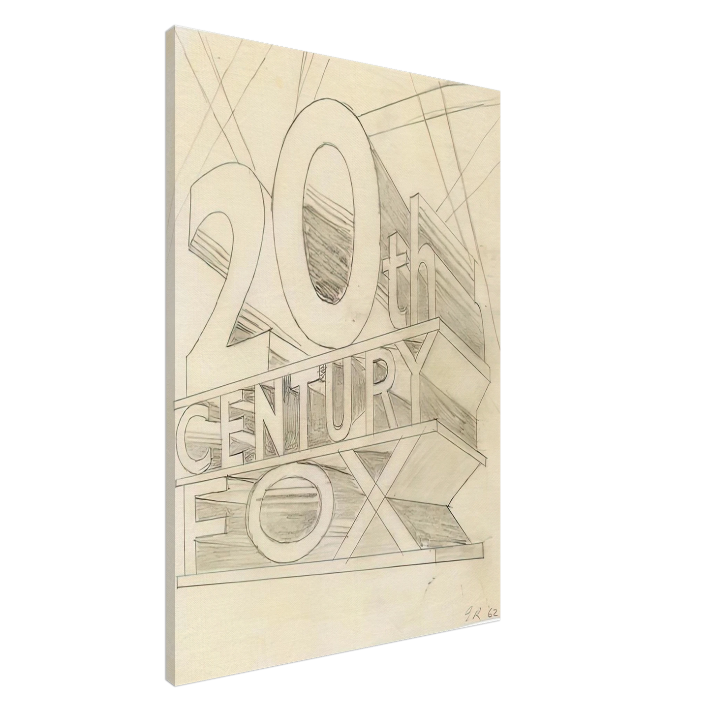 Edward Ruscha - TRADEMARK STUDY 3 1962 Canvas - 20x30 cm / 8x12 inches-canvas