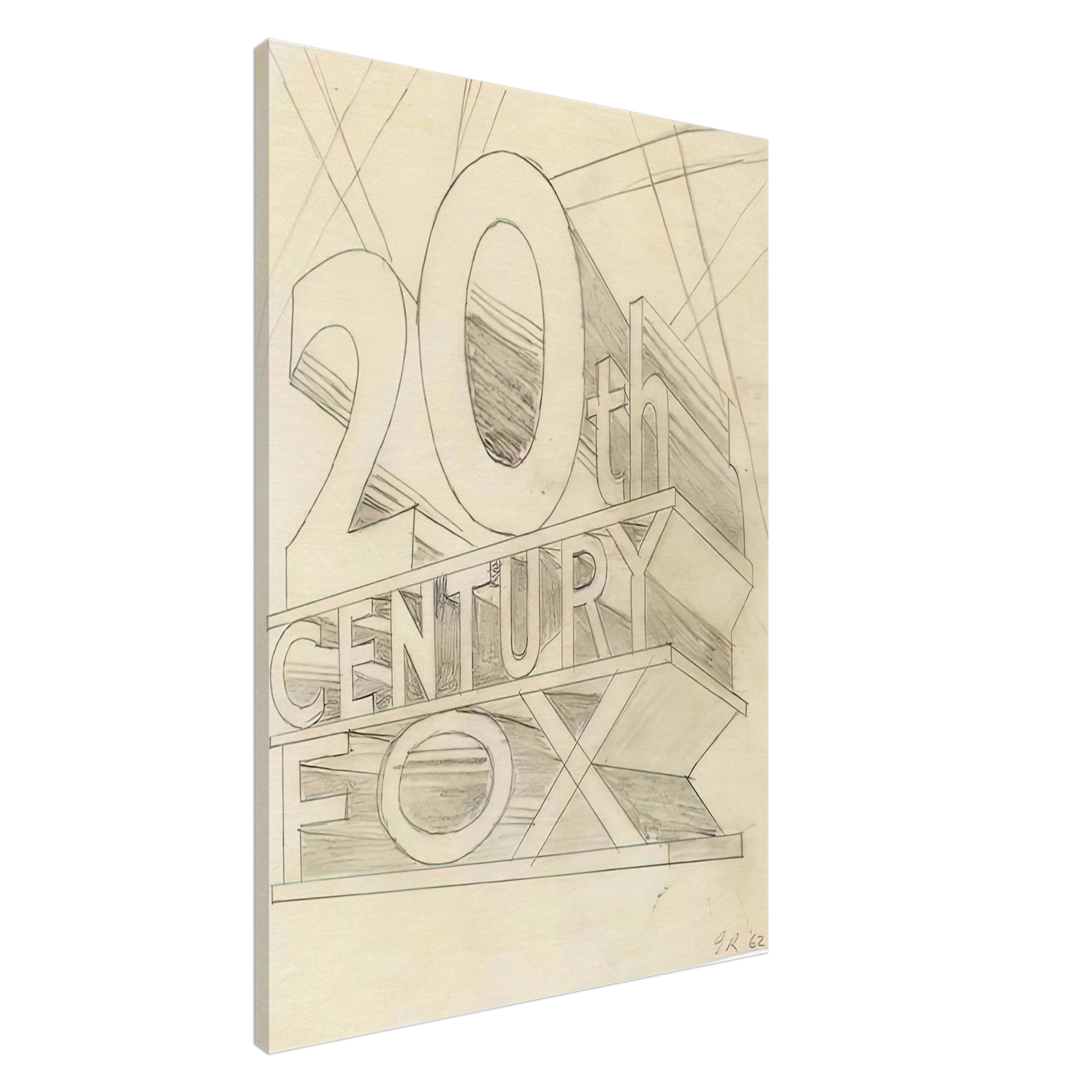 Edward Ruscha - TRADEMARK STUDY 3 1962 Canvas - 20x30 cm / 8x12 inches-canvas