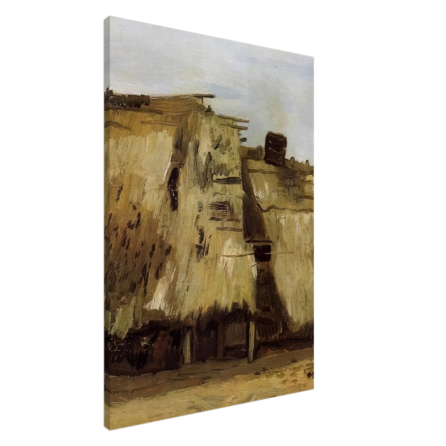Vincent van Gogh - Cottage with Woman Digging Canvas - 20x30 cm / 8x12 inches-canvas