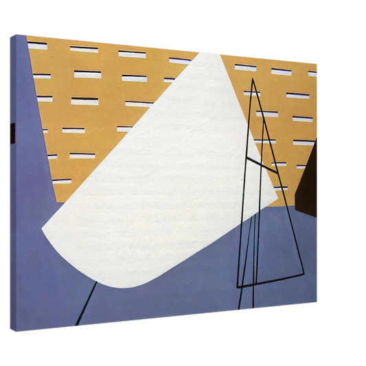 Ralston Crawford - Aircraft Plant - 1945 Canvas - 20x30 cm / 8x12 inches-canvas