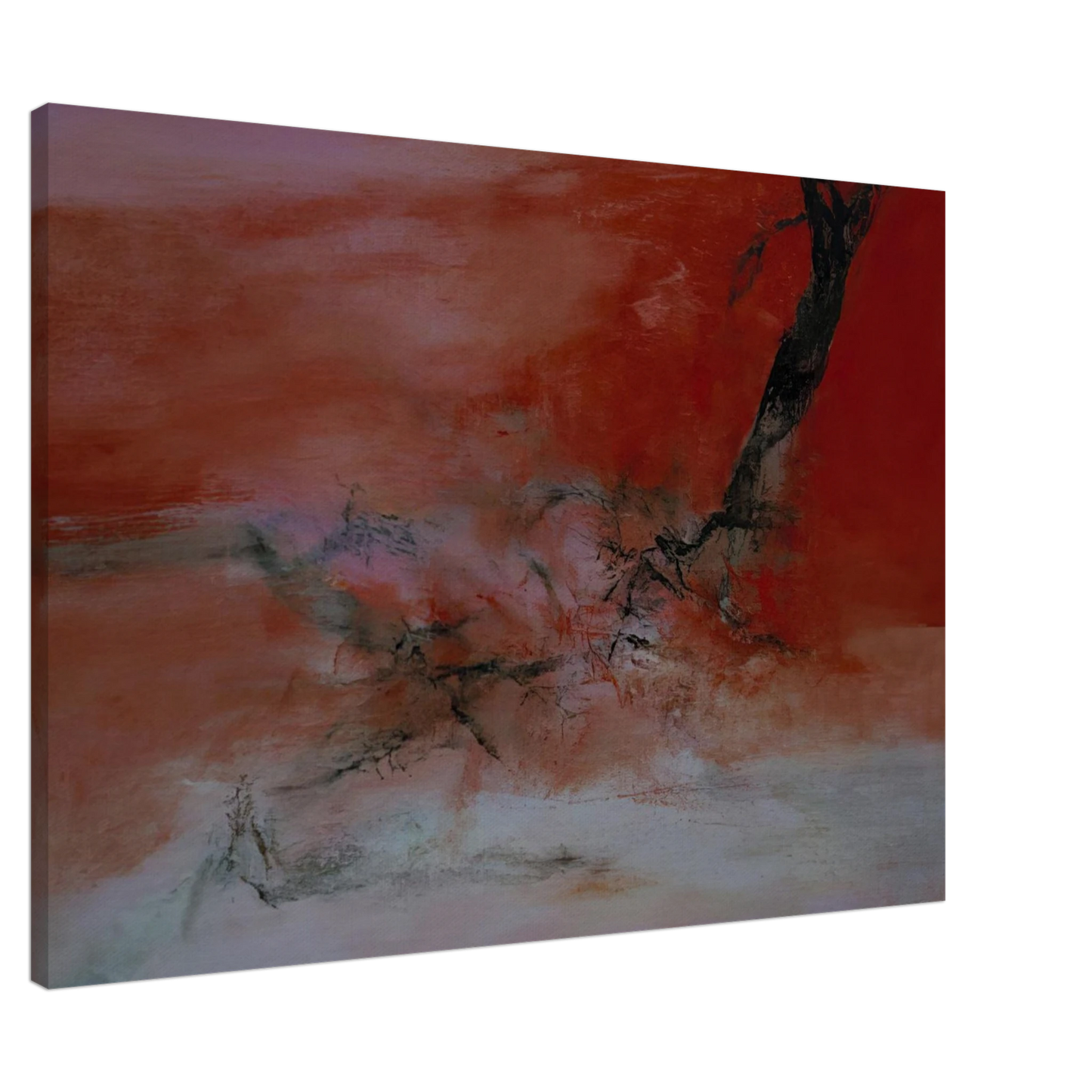 Zao Wou-Ki - 10 JANVIER 2001 2001 Canvas - 20x30 cm / 8x12 inches-canvas