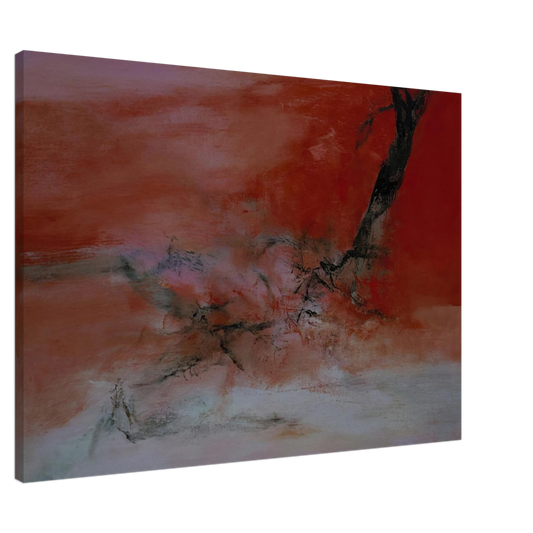 Zao Wou-Ki - 10 JANVIER 2001 2001 Canvas - 20x30 cm / 8x12 inches-canvas