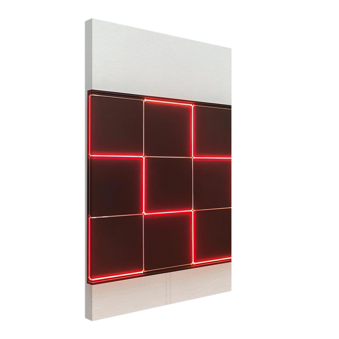 Francois Morellet - Tirets Neon 0Ã‚Â°-90Ã‚Â° avec 4 rythmes interferents - 1971 Canvas - 70x100 cm / 28x40 inches-canvas