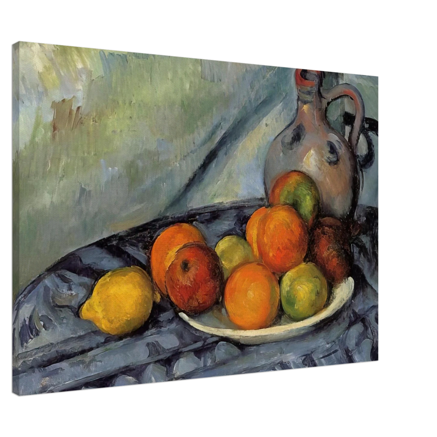 Paul Cezanne - Fruit and Jug on a Table Canvas - 20x30 cm / 8x12 inches-canvas