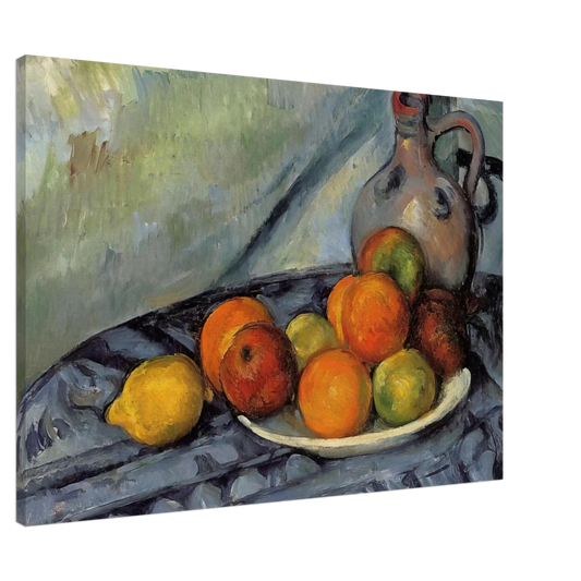 Paul Cezanne - Fruit and Jug on a Table Canvas - 20x30 cm / 8x12 inches-canvas