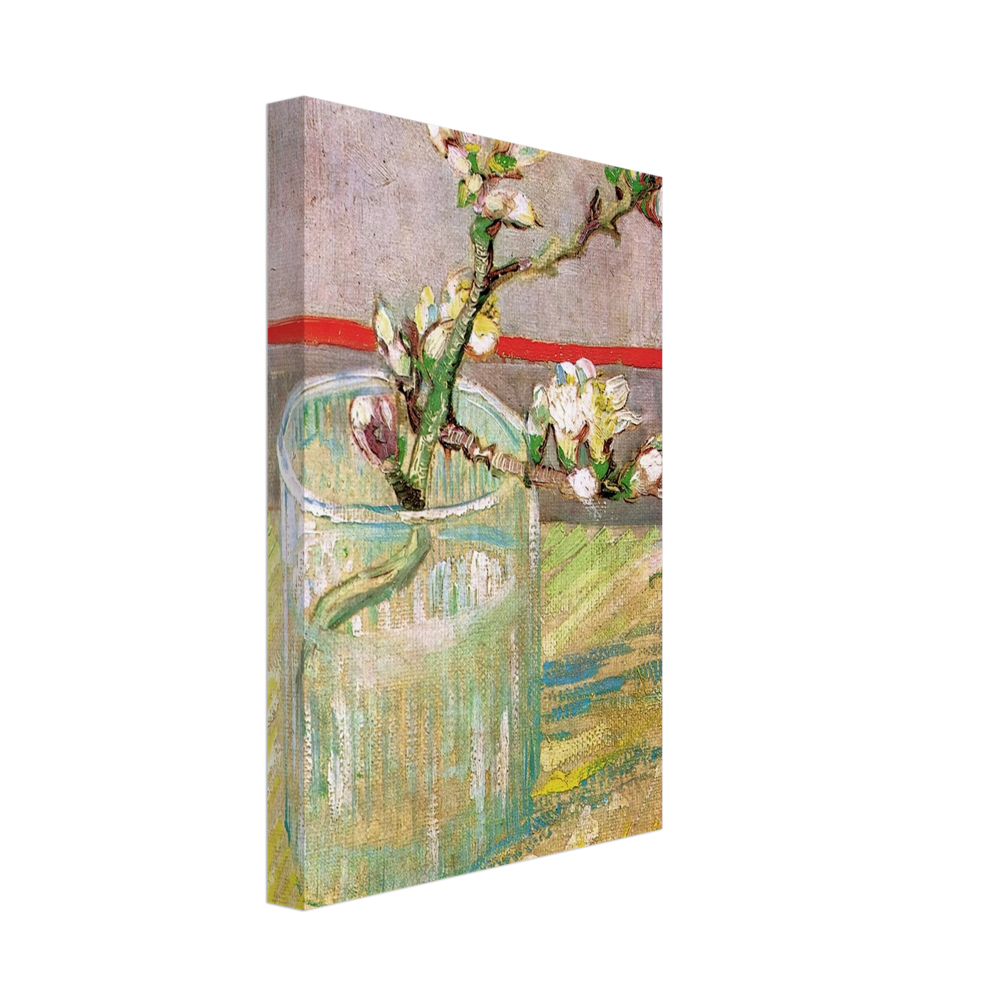 Vincent van Gogh - Blossoming Almond Branch in a Glass Canvas - 70x100 cm / 28x40 inches-canvas