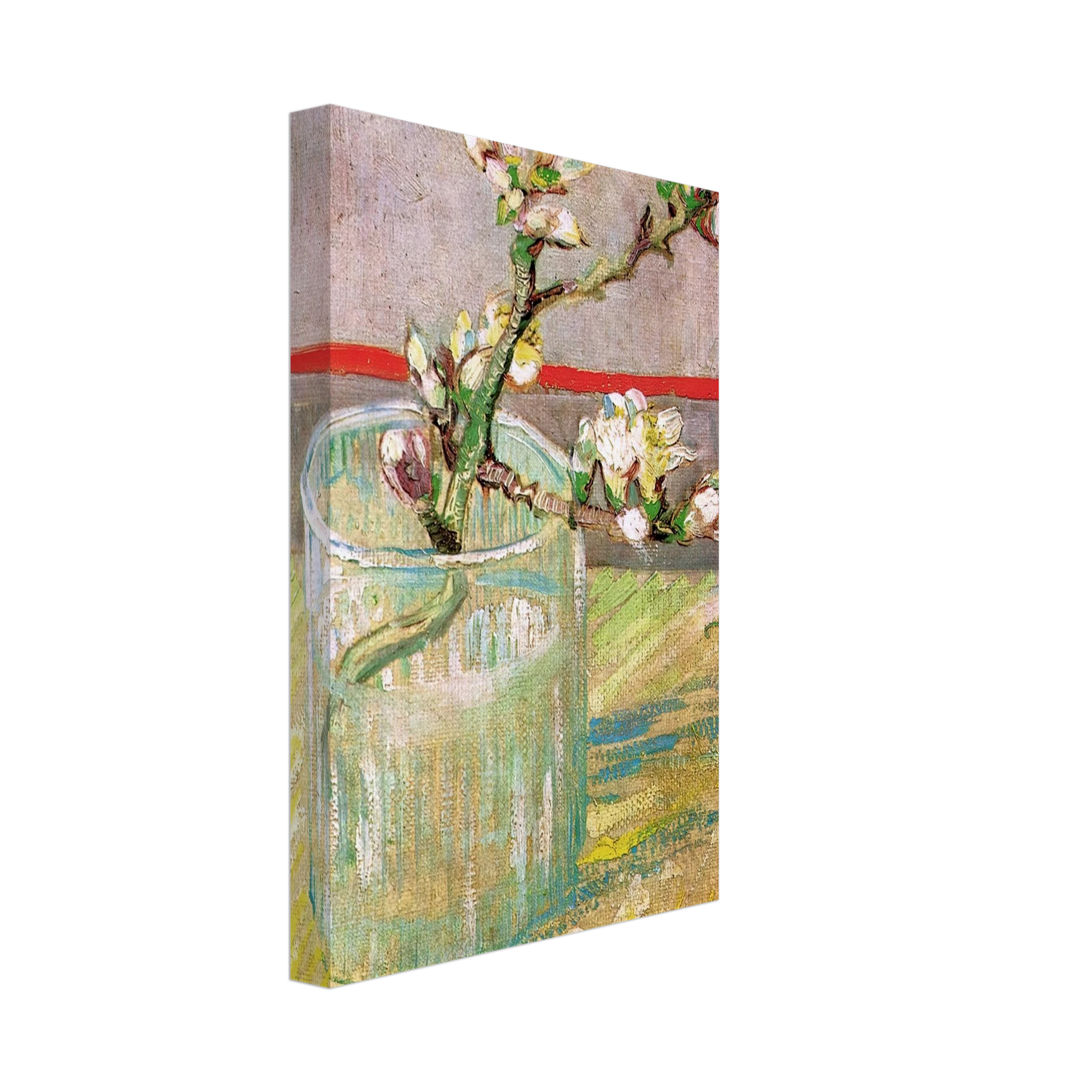 Vincent van Gogh - Blossoming Almond Branch in a Glass Canvas - 70x100 cm / 28x40 inches-canvas