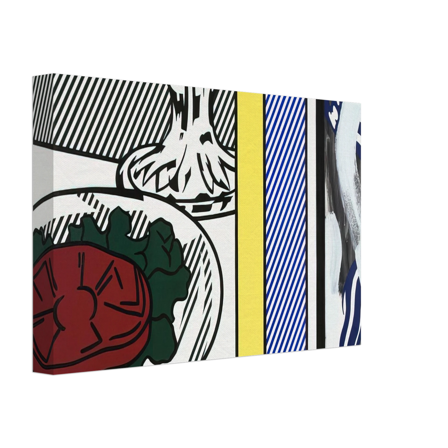 Roy Lichtenstein - TOMATO AND ABSTRACTION 1982 Canvas - 70x100 cm / 28x40 inches-canvas