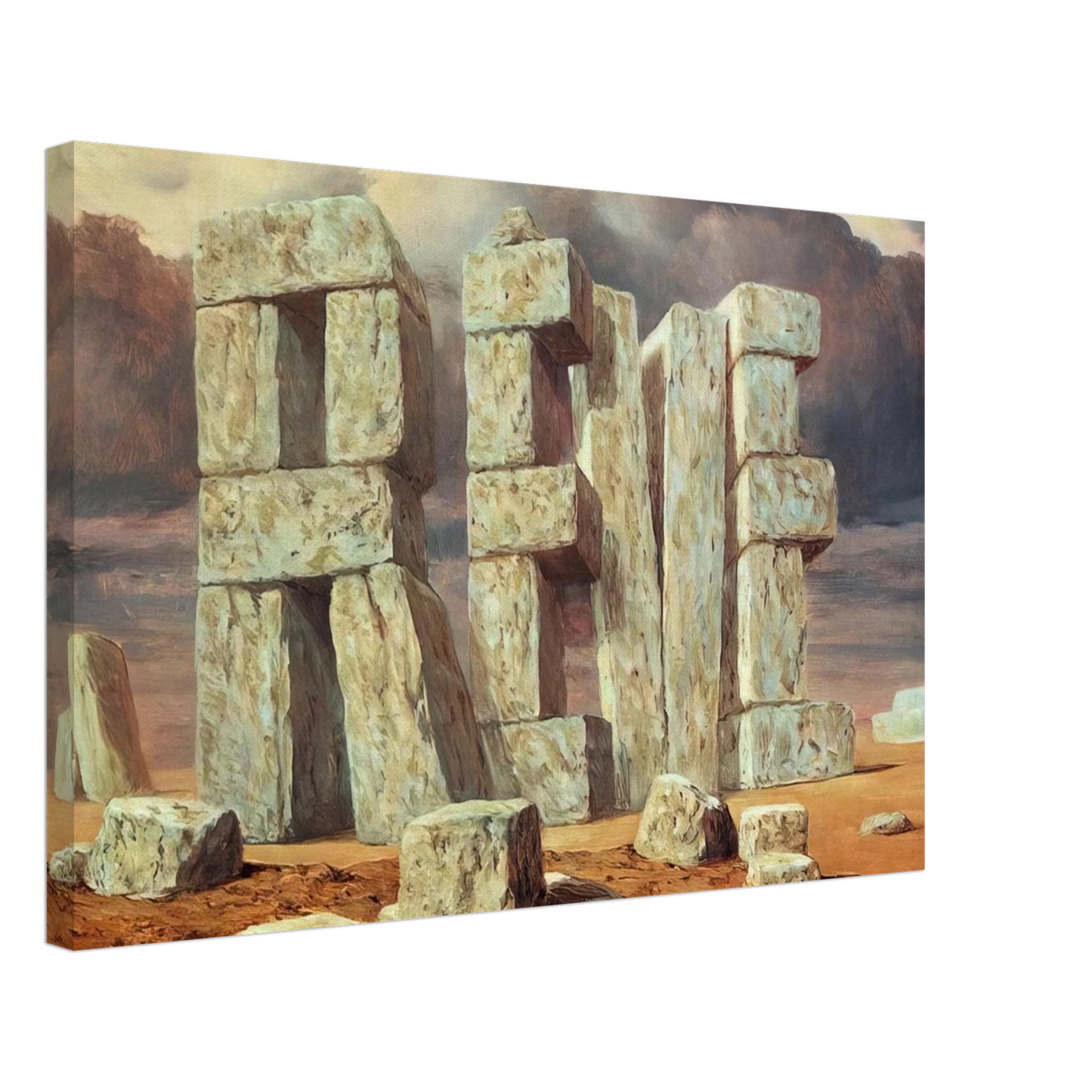 Rene Magritte - THE ART OF CONVERSATION 1950 Canvas - 40x60 cm / 16x24 inches-canvas