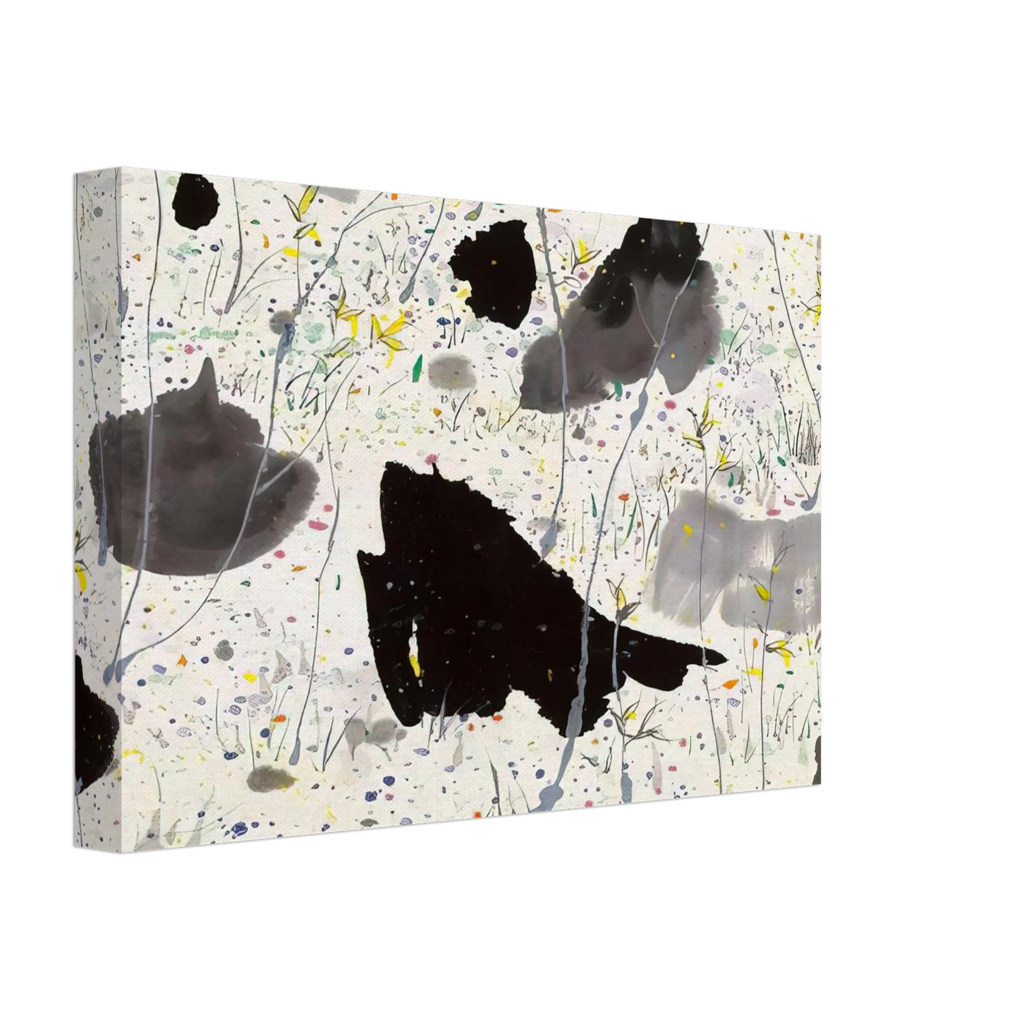 Wu Guanzhong - Blossom Out - 1986 Canvas - 70x100 cm / 28x40 inches-canvas