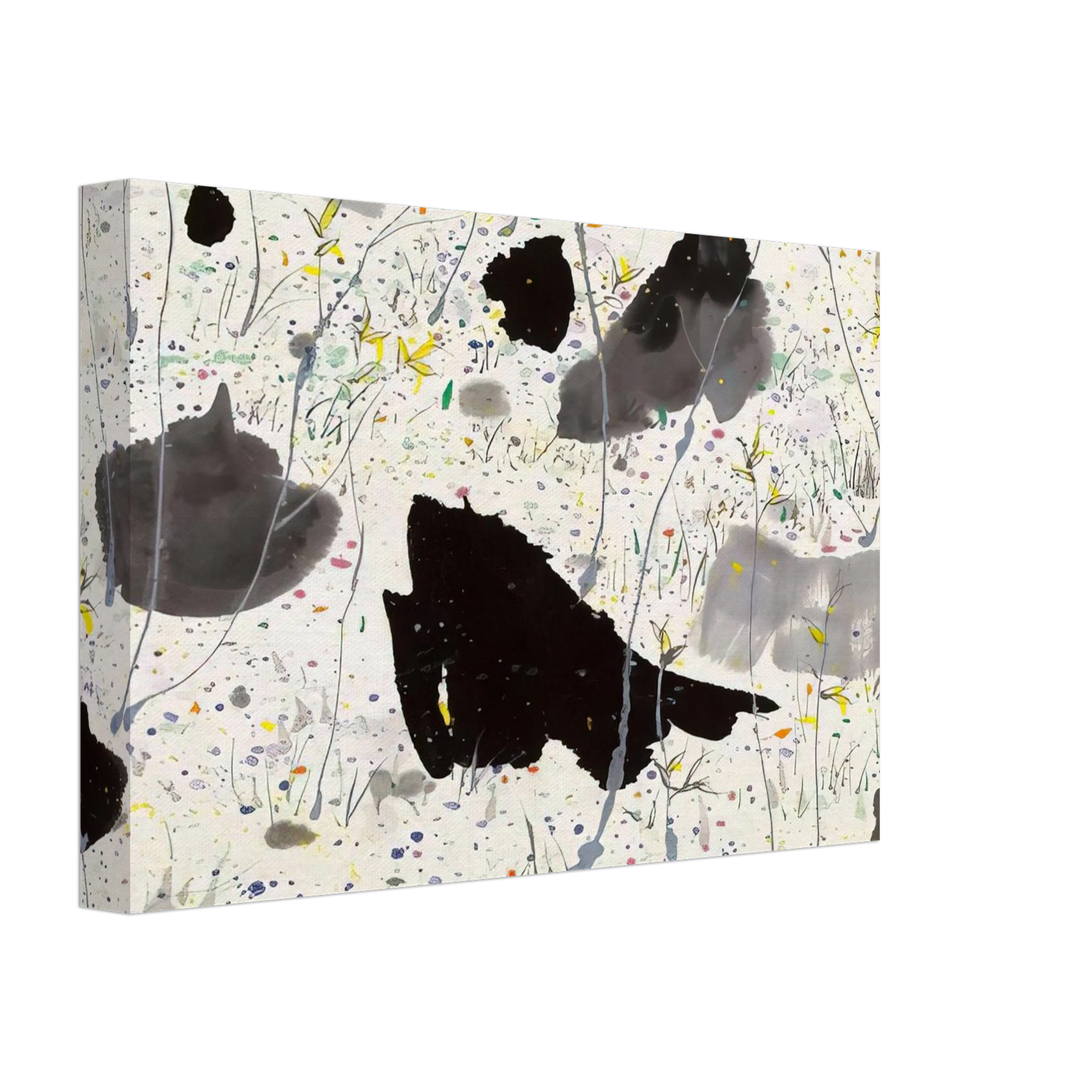 Wu Guanzhong - Blossom Out - 1986 Canvas - 70x100 cm / 28x40 inches-canvas