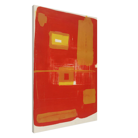 Patrick Heron - Red and Yellow Image - 1958 Canvas - 20x30 cm / 8x12 inches-canvas