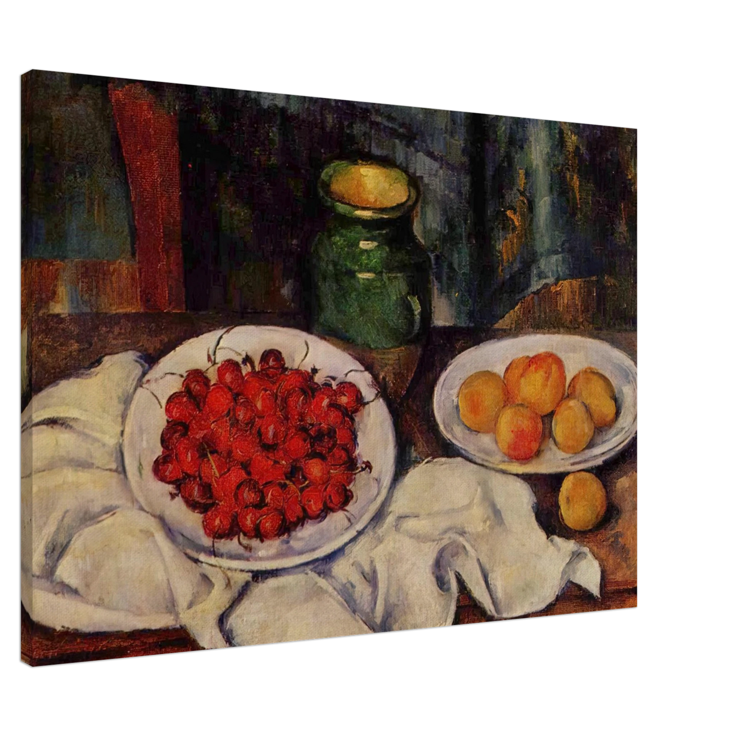 Paul Cezanne - Still Life with a Plate of Cherries Canvas - 20x30 cm / 8x12 inches-canvas