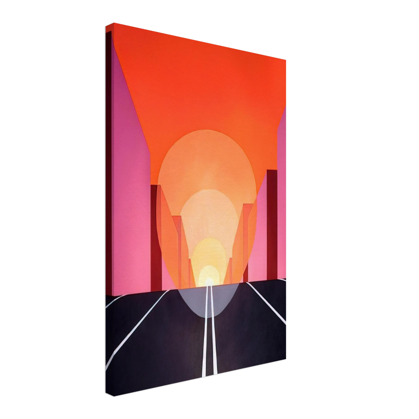 Clarence Holbrook Carter - Highway - 1979 Canvas - 70x100 cm / 28x40 inches-canvas