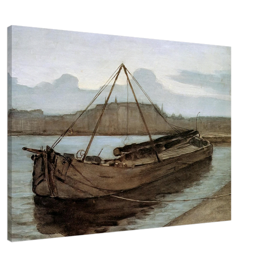 Piet Mondrian - Evening at Weesperzijde Sun Canvas - 20x30 cm / 8x12 inches-canvas