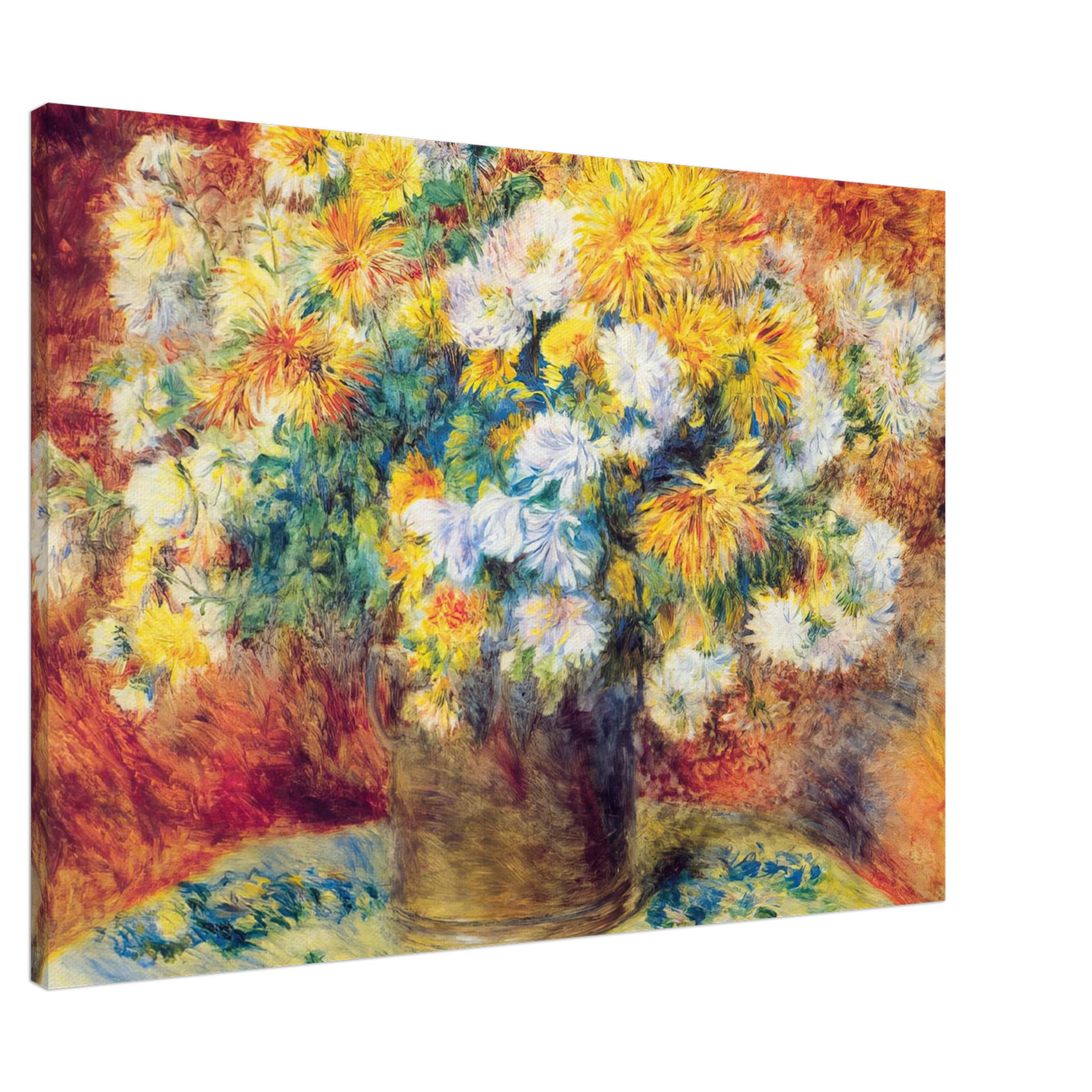 Pierre-Auguste Renoir - Chrysan the mums Canvas - 20x30 cm / 8x12 inches-canvas