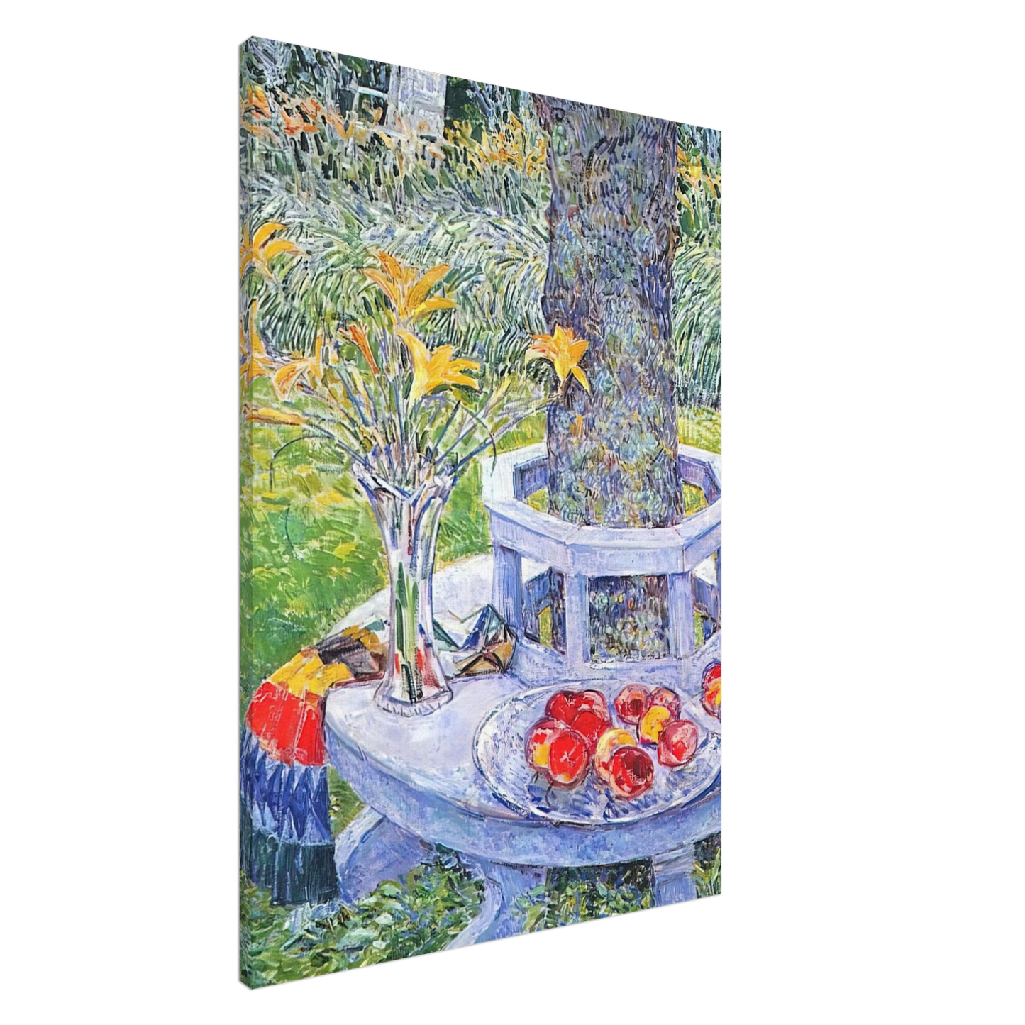 Childe Hassam - Mrs. Hassam's Garden at East Hampton Canvas - 20x30 cm / 8x12 inches-canvas