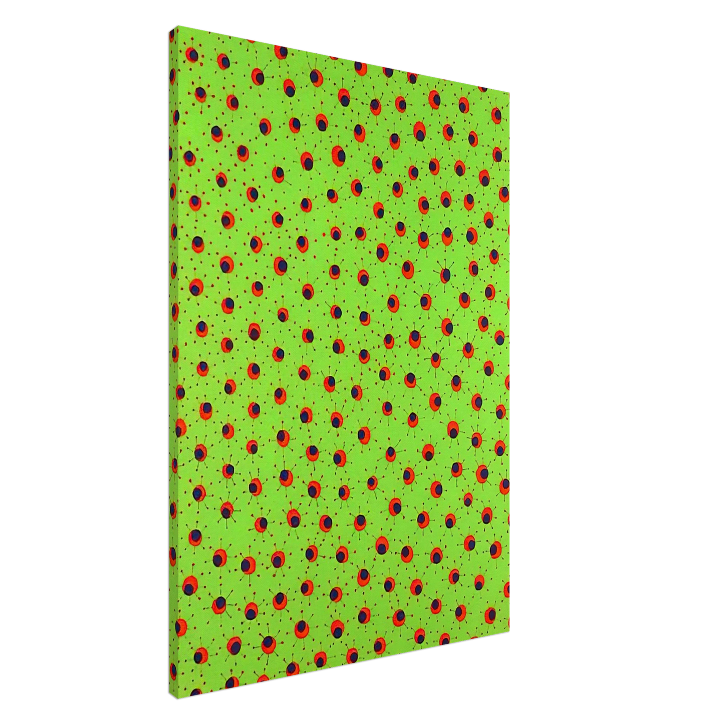 Yayoi Kusama - FIELDS IN SPRING 1988 Canvas - 20x30 cm / 8x12 inches-canvas