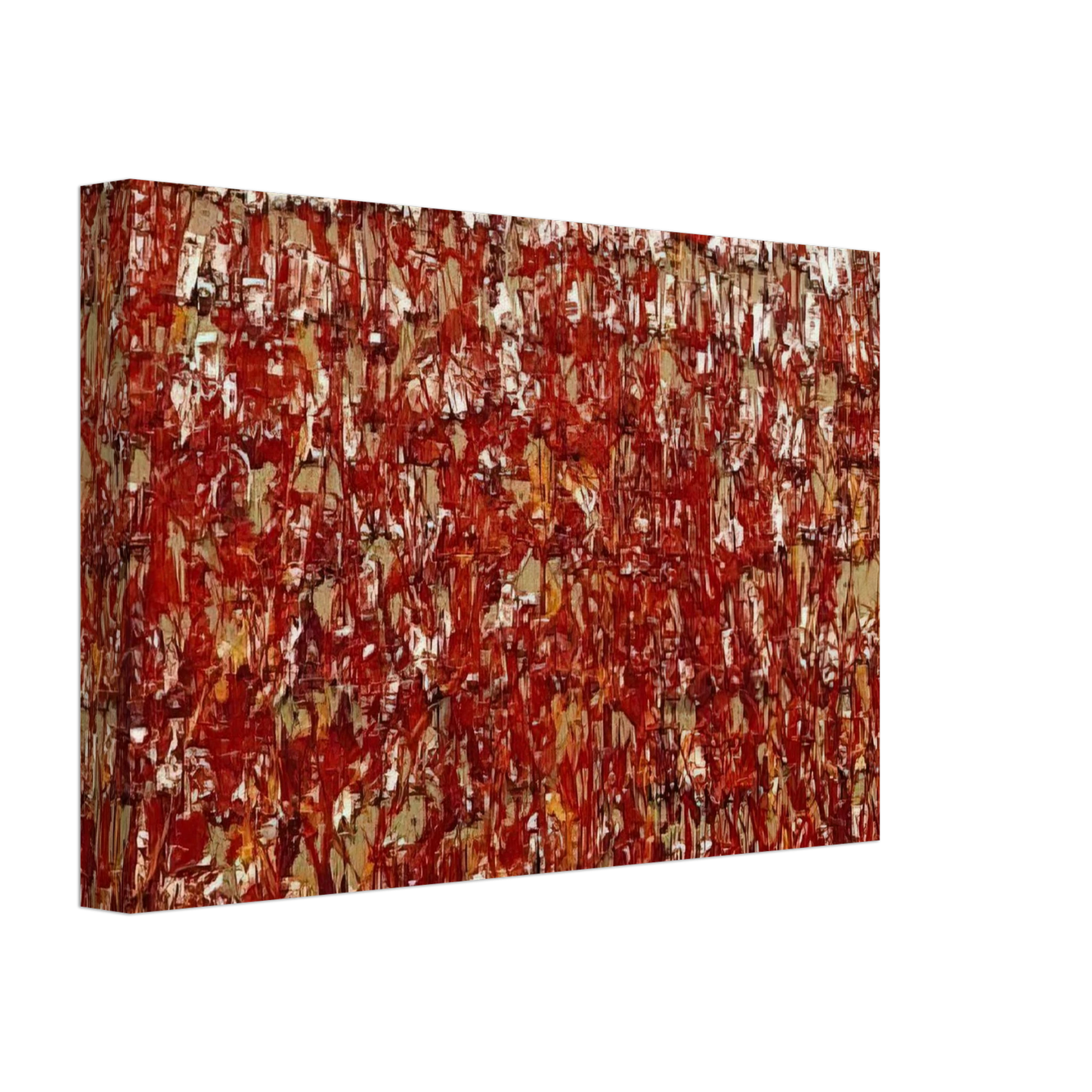 Arman - Red Tubes of Paint - 1980 Canvas - 40x60 cm / 16x24 inches-canvas