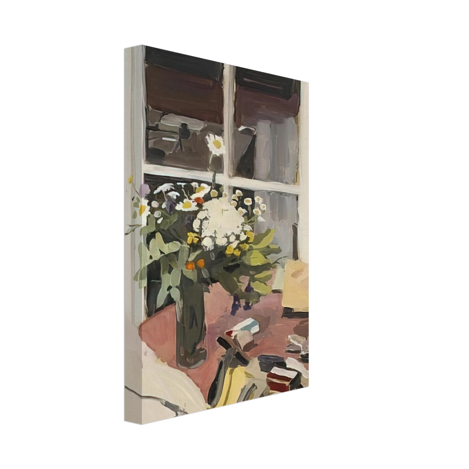 Fairfield Porter - STILL LIFE WITH STAPLER 1970 Canvas - 70x100 cm / 28x40 inches-canvas