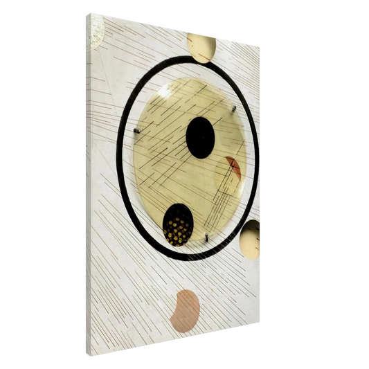 Laszlo Moholy-Nagy - Space Modulator Experiment, Aluminum 5 Canvas - 20x30 cm / 8x12 inches-canvas