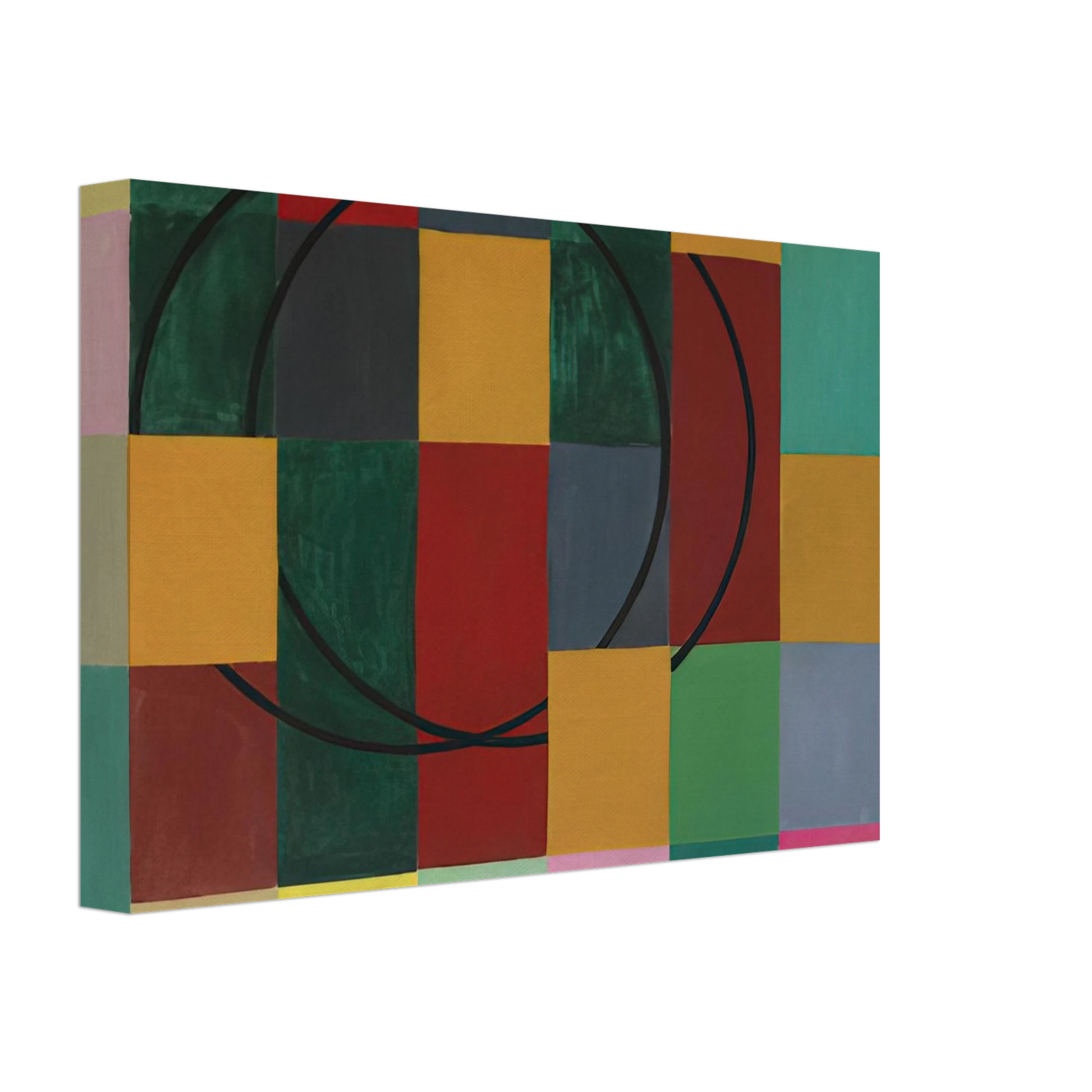 Johannes Itten - Die Fremden Kreise - 1963 Canvas - 70x100 cm / 28x40 inches-canvas