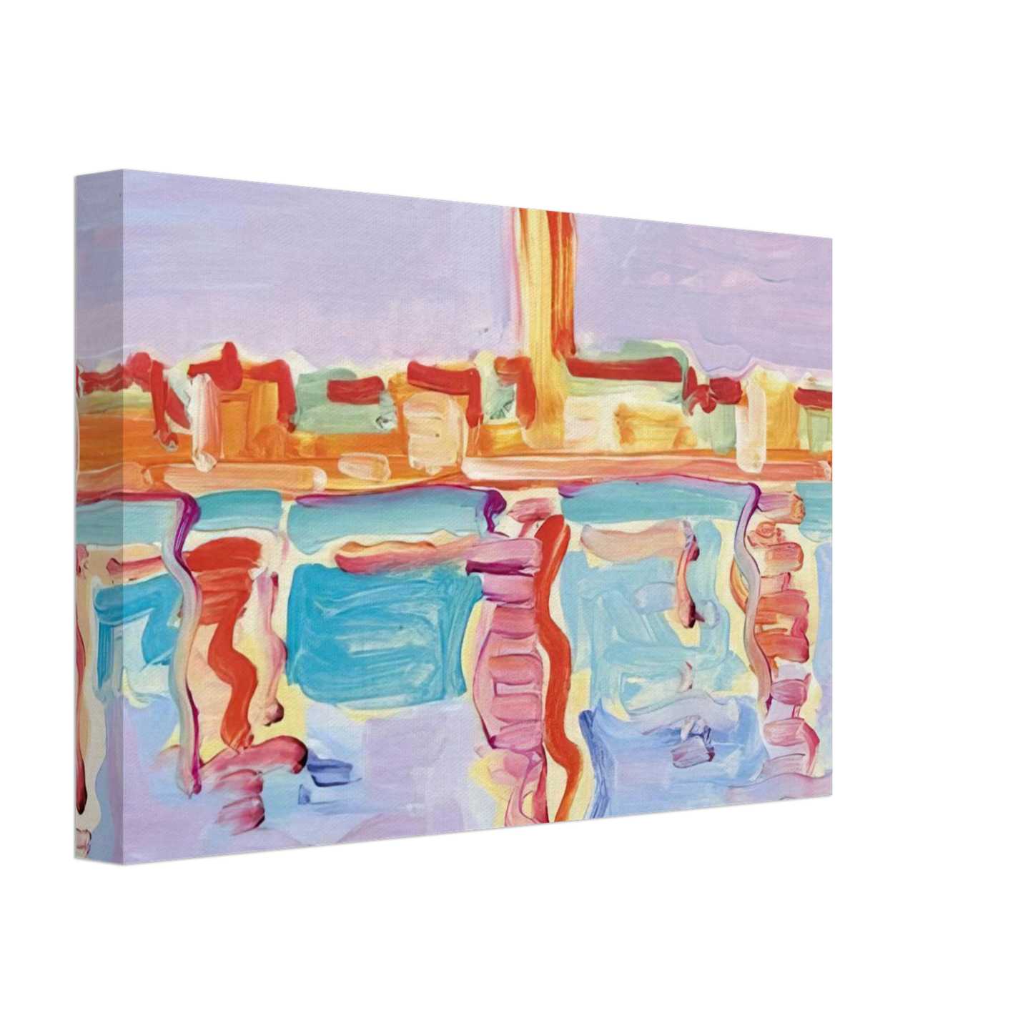 Charles Lapicque - Untitled - 1955 Canvas - 40x60 cm / 16x24 inches-canvas