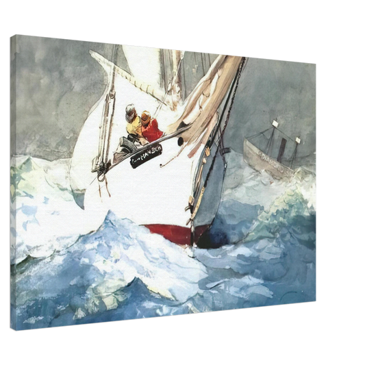 Winslow Homer - DIAMOND SHOAL Canvas - 20x30 cm / 8x12 inches-canvas